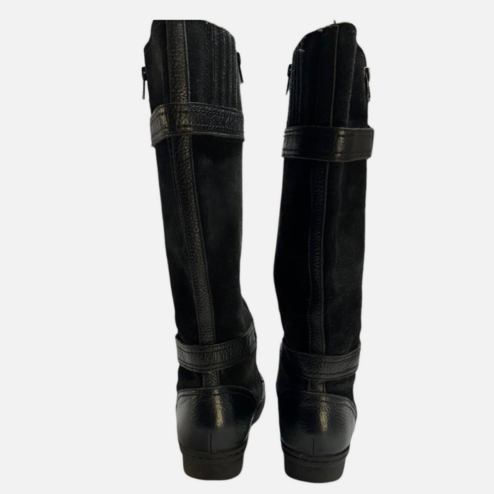 CLARKS Women’s Whistles Whey Black Zip Up Riding Boots Leather & Suede 8.5M - Picture 6 of 13